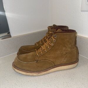 Red Wing Moc Toe Suede Boots